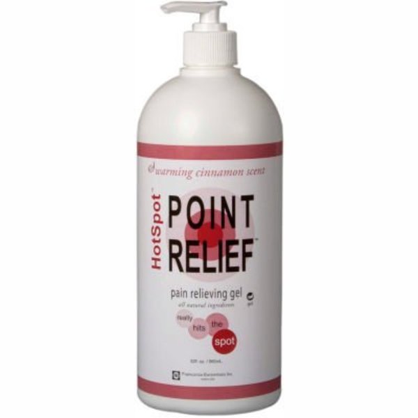 Fabrication Enterprises Point Relief® HotSpot® Pain Relief Gel, 32 oz. Pump Bottle, 8/Box 11-0782-8